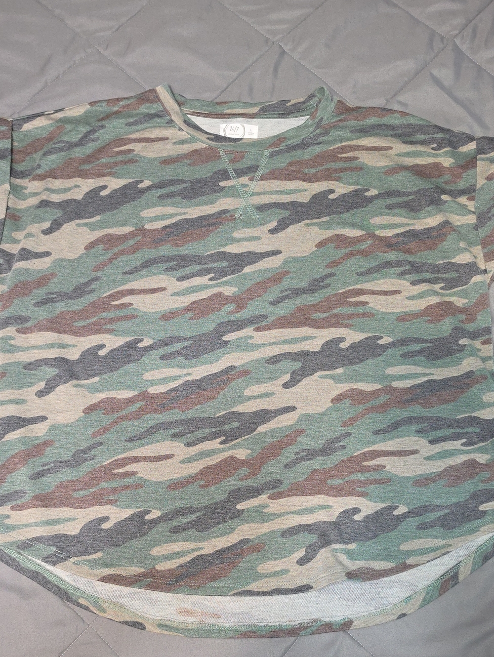 Maurices Camo Crewneck Tee in Green and Brown